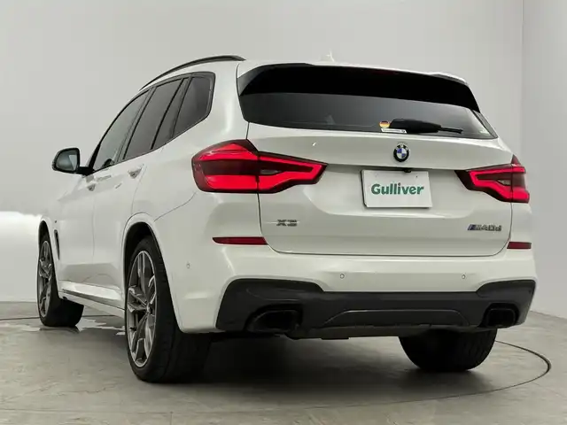 ＢＭＷ Ｘ３ M40d 愛知県 2018(平30)年 7.3万km アルピンホワイトⅢ サンルーフ　/ハーマンカードン　/ナビ　/全方位カメラ　/置くだけ充電　/ＢＳＭ　/ＨＵＤ　/パワーシート　/シートヒーター　/茶色レザーシート　/ドラレコ　/クルコン　/パドルシフト　/ルーフレール　/保証書　/取説　/記録簿
