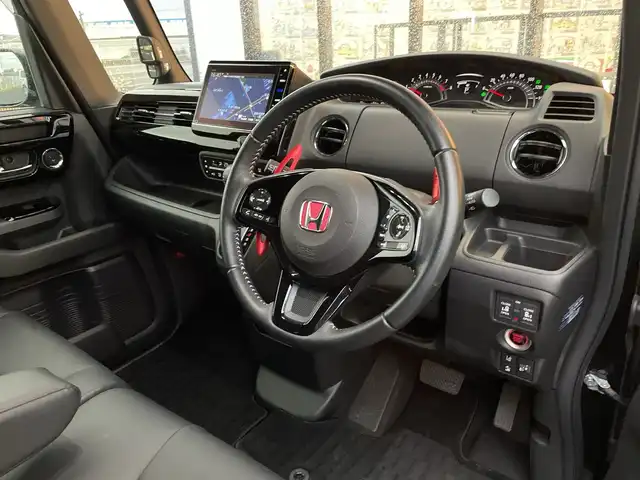 ホンダ Ｎ ＢＯＸ カスタム L ターボ 千葉県 2022(令4)年 3.2万km ミッドナイトブルービームM 純正8インチナビ/(フルセグTV/BT/CD/DVD/FM/AM)/バックカメラ/衝突被害軽減システム/車線逸脱警報/クルーズコントロール/ハーフレザーシート/両側パワースライドドア/横滑り防止装置/ETC/アイドリングストップ/LEDヘッドライト/フォグランプ/オートライト/ウィンカーミラー/電動格納ミラー/純正15インチAW/前席シートヒーター/シートリフター/パドルシフト/プッシュスタート/スマートキー/フロアマット/スペアキー