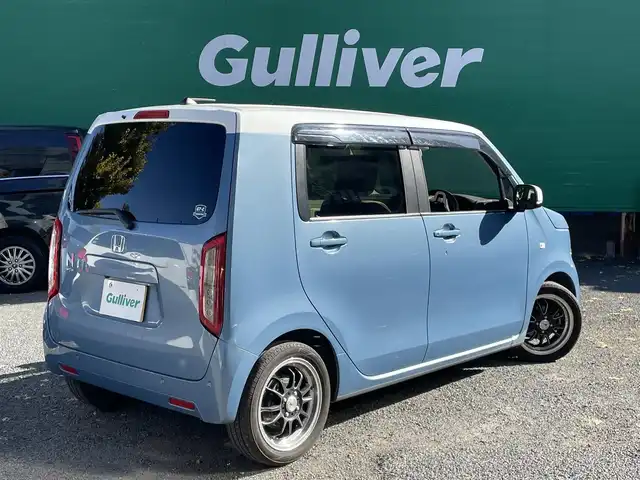 ホンダ Ｎ ＷＧＮ L ホンダセンシング 山口県 2021(令3)年 2.2万km ホライズンシーブルーパール 2トーンカラースタイル/純正SDナビ【VXM-215C】/（BTオーディオ/DVD/CD）/バックカメラ/ホンダセンシング/・アダクティブクルーズコントロール/・衝突軽減ブレーキ/・路外逸脱抑制機能/・車線維持支援システム/パーキングセンサー/アイドリングストップ/運転席シートヒーター/ドライブレコーダー前後【ZDR016】/ETC/LEDライト/電動パーキングブレーキ/充電用USBジャック/プラズマクラスター　エアコンディショナー/取扱説明書/保証書/スペアキー×1