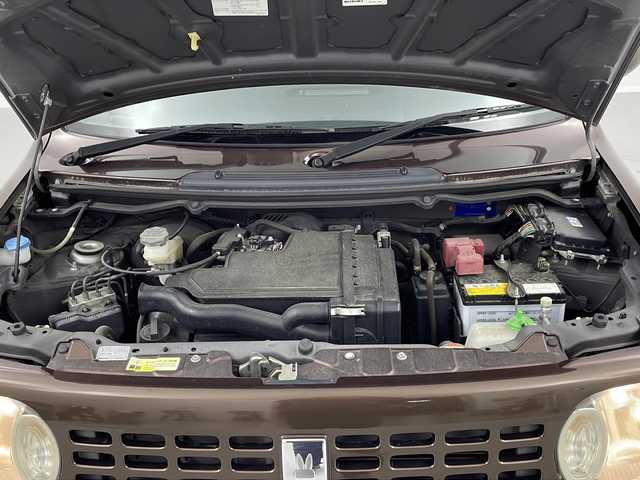 スズキ ラパン X 福島県 2009(平21)年 7.7万km マルーンブラウンパール /プッシュスタート//電動格納ミラー//純正アルミホイール積込//保証書//取扱説明書//パワーウィンドウ//純正フロアマット//ドアバイザー//純正オーディオ