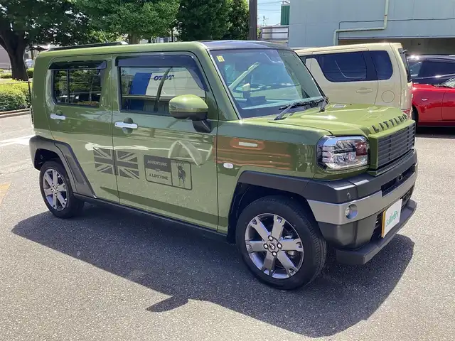 ダイハツ タフト G ターボ 神奈川県 2023(令5)年 1.1万km フォレストカーキメタリック ワンオーナー/9インチディスプレイオーディオ/パノラマ対応カメラ/ETC/スマートアシスト/シートヒーター/スマートキー/リトルD仕様