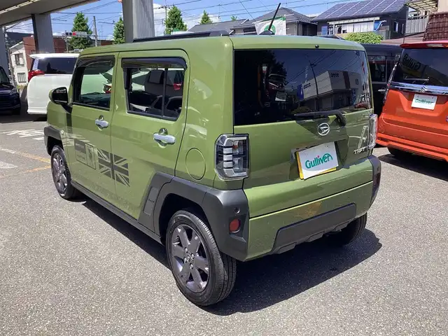 ダイハツ タフト G ターボ 神奈川県 2023(令5)年 1.1万km フォレストカーキメタリック ワンオーナー/9インチディスプレイオーディオ/パノラマ対応カメラ/ETC/スマートアシスト/シートヒーター/スマートキー/リトルD仕様