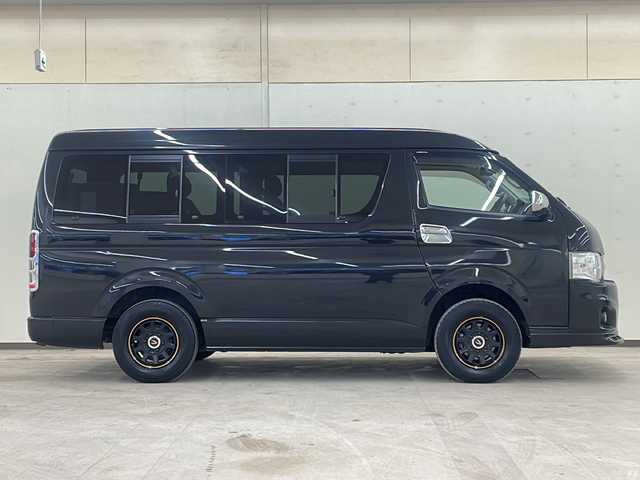トヨタ ハイエース GL ロング 道央・札幌 2011(平23)年 6万km ブラックマイカ /4WD//社外ナビ：AVN770HDmkII//後席フリップダウンモニター//純正OPモデリスタフロントエアロ//片側パワースライドドア//バックカメラ//デジタルインナーミラー//LEDヘッドライト//純正１５インチホイール付きスタッドレスタイヤ積み込み//