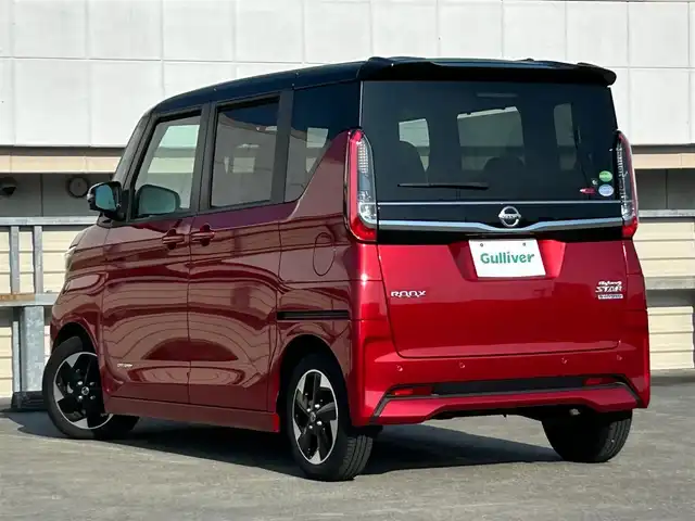 日産 ルークス HWS X プロパイロットED 静岡県 2020(令2)年 4.7万km スパークリングレッド/ブラック ・純正SDメモリーナビ/・全方位カメラ/・フルセグTV/・CD/DVD再生/・ETC（新セキュリティ対応）/・ミュージックサーバー（SD録音）/・Bluetooth/AUX接続/・両側パワースライドドア/・純正フロアマット/・純正14インチアルミホイール/・アダプティブクルーズコントロール/・LEDヘッドライト/・オートマチックハイビーム/・アダプティブヘッドライト/・コーナーセンサー/・横滑り防止装置/・衝突軽減ブレーキ/・ブレーキホールド/・電動パーキングブレーキ/・レーンキープアシスト/・コムテック製ドライブレコーダー（前後）/・充電用USBポート（1個）