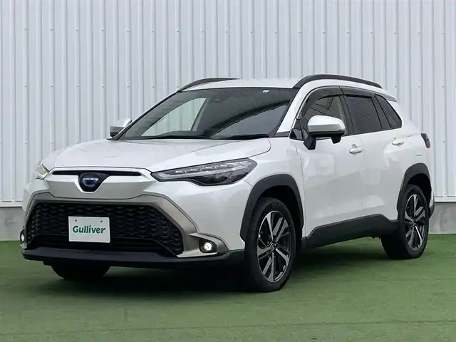 トヨタ カローラ クロス ハイブリッド Z 香川県 2023(令5)年 3.3万km プラチナホワイトパールマイカ トヨタセーフティーセンス/・プリクラッシュ/・ＬＴＡ/純正9インチナビ/バックカメラ/ハーフレザーシート/シートヒーター/パワーシート/パワーバックドア/革巻きステアリング/ステアリングリモコン/レーダークルーズ/ＢＳＭ/ＬＥＤライト/ＡＣ１００Ｖ/スマートキー