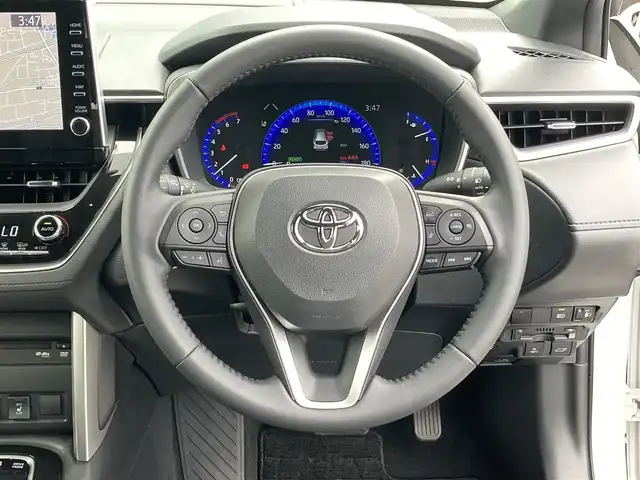 トヨタ カローラ クロス ハイブリッド Z 香川県 2023(令5)年 3.3万km プラチナホワイトパールマイカ トヨタセーフティーセンス/・プリクラッシュ/・ＬＴＡ/純正9インチナビ/バックカメラ/ハーフレザーシート/シートヒーター/パワーシート/パワーバックドア/革巻きステアリング/ステアリングリモコン/レーダークルーズ/ＢＳＭ/ＬＥＤライト/ＡＣ１００Ｖ/スマートキー