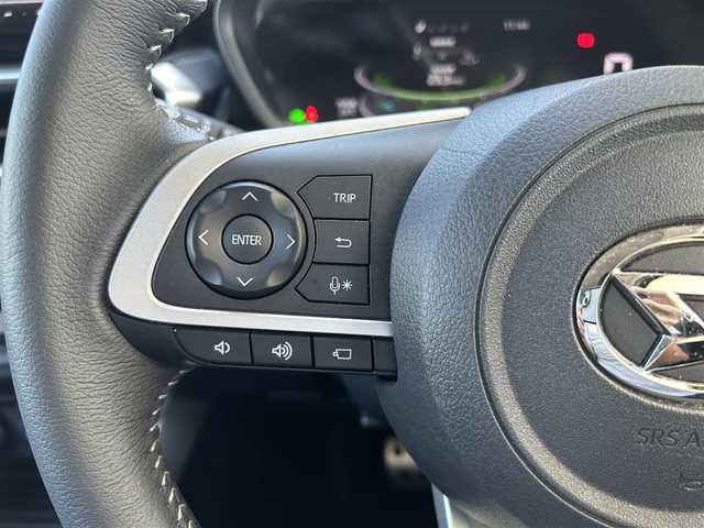 ダイハツ ロッキー プレミアム G HEV 長崎県 2022(令4)年 3.2万km レーザーブルークリスタルシャイン ・純正SDナビ（AM/FM/BT/CD/DVD/フルセグTV）/・スマートアシスト/・フロアマット/・BSM/・電子サイドブレーキ/・全方位モニター/・RCTA/・S-PDL/・ステアリングスイッチ/・ビルトインETC/・電格ウィンカーミラー/・追従クルーズコントロール/・前方ドライブレコーダー/・前席シートヒーター/・革調シートカバー