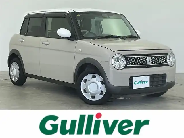 スズキ ラパン モード 富山県 2020(令2)年 6.1万km フォーンベージュメタリック/ホワイト2トーンルーフ 社外８型ナビ（AM/FM/CD/DVD/USB/BT)/フルセグTV/アラウンドビューモニター/衝突被害軽減ブレーキ/クリアランスソナー/前席シートヒーター/ステアリングスイッチ/革巻きステアリング/ビルトインＥＴＣ/純正フロアマット/純正ドアバイザー/ラパン専用ホイールキャップ/シートカバー/スマートキー×２/プッシュスタート/アイドリングストップ