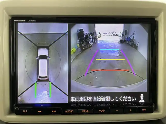 スズキ ラパン モード 富山県 2020(令2)年 6.1万km フォーンベージュメタリック/ホワイト2トーンルーフ 社外８型ナビ（AM/FM/CD/DVD/USB/BT)/フルセグTV/アラウンドビューモニター/衝突被害軽減ブレーキ/クリアランスソナー/前席シートヒーター/ステアリングスイッチ/革巻きステアリング/ビルトインＥＴＣ/純正フロアマット/純正ドアバイザー/ラパン専用ホイールキャップ/シートカバー/スマートキー×２/プッシュスタート/アイドリングストップ