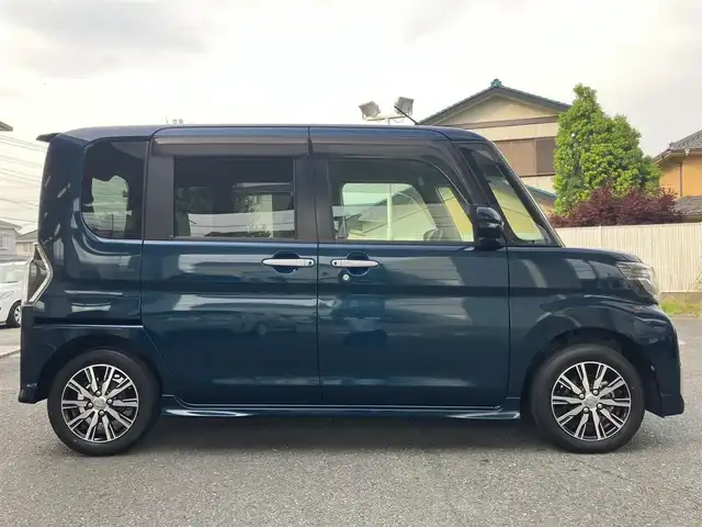 ダイハツ タント カスタムX トップED VS SAⅢ 埼玉県 2019(令1)年 0.7万km レーザーブルークリスタルシャイン 純正ナビ/フルセグTV／DVD／CD／Bluetooth/ETC/純正ドライブレコーダー/アラウンドビューモニター/両側パワースライドドア/コーナーセンサー/シートヒーター（D席）/衝突軽減ブレーキ/横滑り防止機能/アイドリングストップ/ステアリングスイッチ/パワーモード/オートハイビーム/オートライト/フォグライト/ウィンカーミラー/ドアバイザー/純正フロアマット/USB端子/スペアキーあり/AW付きスタッドレスタイヤあり