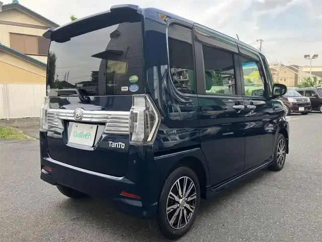 ダイハツ タント カスタムX トップED VS SAⅢ 埼玉県 2019(令1)年 0.7万km レーザーブルークリスタルシャイン 純正ナビ/フルセグTV／DVD／CD／Bluetooth/ETC/純正ドライブレコーダー/アラウンドビューモニター/両側パワースライドドア/コーナーセンサー/シートヒーター（D席）/衝突軽減ブレーキ/横滑り防止機能/アイドリングストップ/ステアリングスイッチ/パワーモード/オートハイビーム/オートライト/フォグライト/ウィンカーミラー/ドアバイザー/純正フロアマット/USB端子/スペアキーあり/AW付きスタッドレスタイヤあり