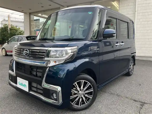 ダイハツ タント カスタムX トップED VS SAⅢ 埼玉県 2019(令1)年 0.7万km レーザーブルークリスタルシャイン 純正ナビ/フルセグTV／DVD／CD／Bluetooth/ETC/純正ドライブレコーダー/アラウンドビューモニター/両側パワースライドドア/コーナーセンサー/シートヒーター（D席）/衝突軽減ブレーキ/横滑り防止機能/アイドリングストップ/ステアリングスイッチ/パワーモード/オートハイビーム/オートライト/フォグライト/ウィンカーミラー/ドアバイザー/純正フロアマット/USB端子/スペアキーあり/AW付きスタッドレスタイヤあり