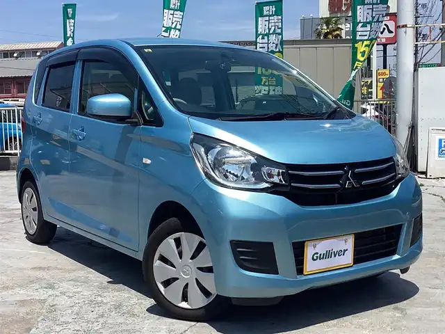 三菱 ｅＫワゴン E 京都府 2018(平30)年 4.4万km ウィーターブルーM 社外メモリーナビ/ワンセグＴＶ/バックカメラ/ETC/運転席シートヒーター/横滑り防止装置/社外ドラレコ/オートリトラミラー/キーレス/スペアキー/取扱説明書