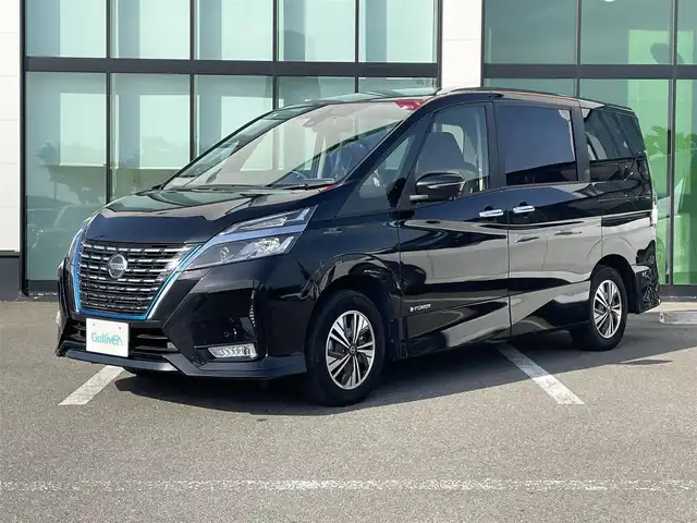 日産 セレナ e－パワー ハイウェイスター V 和歌山県 2020(令2)年 6.7万km ダイヤモンドブラック 純正7インチナビ（MJ320D-W）/フルセグTV/（BT/CD/DVD/AM/FM/USB)/全方位カメラ/プロパイロット/エマージェンシーブレーキ/レーンディパーチャーアラート/ブラインドスポットモニター/横滑り防止/オートライト/前後コーナーセンサー/フリップダウンモニター/前方ドライブレコーダー/ビルトインETC/両側パワースライド/ハンズフリーオートスライド/ステアリングリモコン/純正15インチアルミ/プッシュスタート/電格ミラー