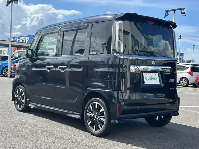 スズキ スペーシア カスタム HYBRID XS 長崎県 2020(令2)年 4.8万km ブルーイッシュブラックパール3 〇ストラーダナビ(パナソニック)/〇フルセグTV/〇デュアルセンサーブレーキサポート/〇車線逸脱警報機能/〇先行車発進お知らせ機能/〇後退時ブレーキサポート/〇リアパーキングセンサー/〇誤発進抑制機能/〇ふらつき機能警報/〇ハイビームアシスト/〇後方誤発進抑制機能/〇両側電動スライドドア/〇SRSエアバッグ/〇LEDヘッドランプ/〇LEDフロントフォグランプ/〇LEDフロントイルミネーション/〇オートライト/〇オートエアコン/〇エコクール/〇リアヒーターダクト/〇スリムサーキュレーター/〇サイドシルスポイラー/〇リアスポイラー/〇リアエアロバンパー/〇純正アルミ/〇盤面発光メーター/〇マルチインフォメーションディスプレイ/〇レッドステッチ入革巻きステアリングホイール/〇シートヒーター/〇パーソナルテーブル/〇キーレスプッシュスタート/〇禁煙車