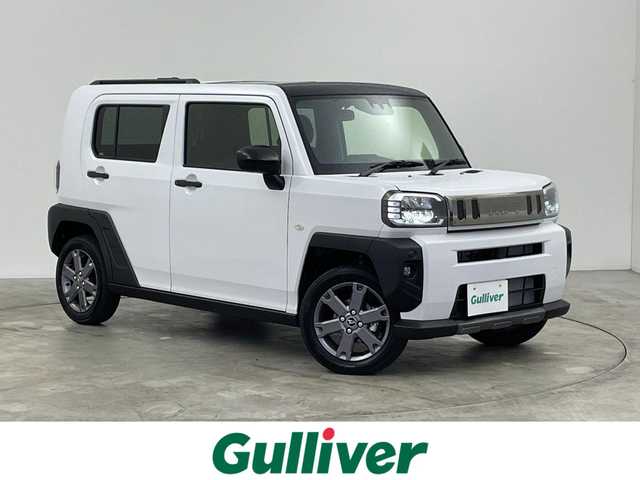 ダイハツ タフト G ダーククロムベンチャー 群馬県 2025(令7)年 0.1千km シャイニングホワイトパール 届出済未使用車　ガラスルーフ　オーディオレス　レーダークルーズコントロール　ＬＥＤ　オートハイビーム　シートヒーター　純正１５インチＡＷ　ステアリングリモコン　オートブレーキホールド　コーナーセンサー