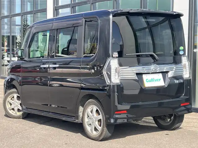 ダイハツ タント カスタムRS トップED LTD SAⅢ 道南・函館 2018(平30)年 4.7万km ブラックマイカメタリック /純正ＳＤナビ//フルセグＴＶ//夏冬タイヤ//ドライブレコーダー//全周囲カメラ//両側パワースライドドア//衝突軽減ブレーキ//後方コーナーセンサー//オートハイビーム//オートライト//ハーフレザーシート//運転席シートヒーター//ターボ//純正フロアマット//スペアキー1本//ワンオーナー//保証書//記録簿