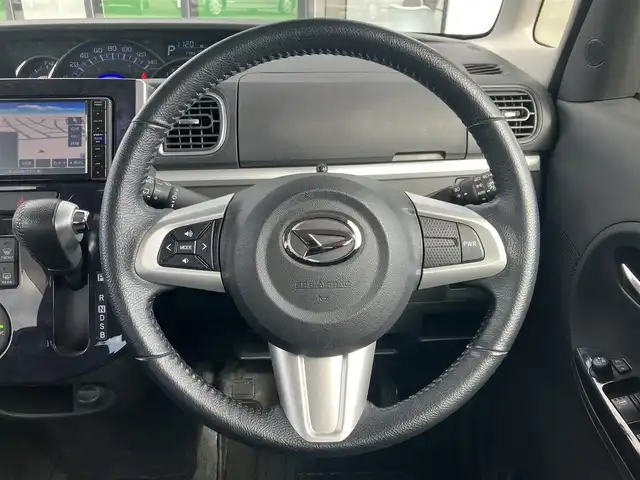 ダイハツ タント カスタムRS トップED LTD SAⅢ 道南・函館 2018(平30)年 4.7万km ブラックマイカメタリック /純正ＳＤナビ//フルセグＴＶ//夏冬タイヤ//ドライブレコーダー//全周囲カメラ//両側パワースライドドア//衝突軽減ブレーキ//後方コーナーセンサー//オートハイビーム//オートライト//ハーフレザーシート//運転席シートヒーター//ターボ//純正フロアマット//スペアキー1本//ワンオーナー//保証書//記録簿