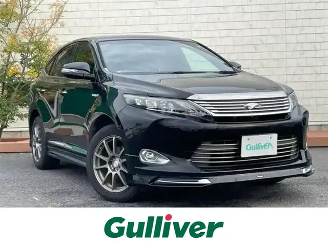 トヨタ ハリアー ハイブリッド エレガンス 茨城県 2014(平26)年 7.4万km ブラック 純正ナビ/-BT/AM/FM/CD/TV　/サンルーフ　/バックカメラ　/モデリスタエアロ　/４ＷＤ　/ＬＥＤヘッドライト　/パワーシート　/１８インチインターミラノアルミホイール　/ハーフレザーシート　/スマートキー　/ＥＴＣ　/ｂｒｅｍｂｏキャリパー/ISOFIX