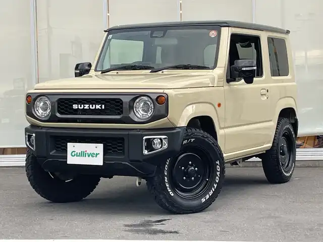 スズキ ジムニー XC 神奈川県 2021(令3)年 2.1万km シフォンアイボリーメタリックブラック2トーンルーフ 純正ディスプレイオーディオ（PVH9300DVSZ)/CD/DVD/Bluetooth/iPod/クルーズコントロール/シートヒーター/プッシュスタート/スマートキー/ダウンヒルアシストコントロール/スロットルコントローラー/純正フロアマット/LEDヘッドライト/オートライト/フォグランプ/横滑り防止装置/レーンキープアシスト/衝突被害軽減システム