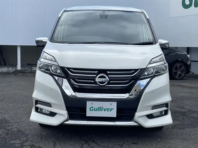 日産 セレナ ハイウェイスター G 福島県 2016(平28)年 8.4万km ブリリアントホワイトパール 両側パワースライドドア/純正ナビ/フルセグＴＶ/ＣＤ/ＤＶＤ/ＦＭ・ＡＭ/Ｂｌｕｅｔｏｏｔｈ/全方位カメラ/後席モニター/プロパイロット/純正フロアマット/ＥＴＣ/ドライブレコーダー/オートホールド