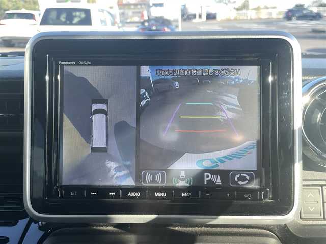 スズキ スペーシア カスタム HYBRID XS 宮崎県 2018(平30)年 5万km 黒 純正アルミ/衝突軽減ブレーキ/シートヒーター/電動格納ミラー/純正ナビ（CN-RZ846)/全方位カメラ/オートライド