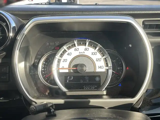 スズキ スペーシア カスタム HYBRID XS 宮崎県 2018(平30)年 5万km 黒 純正アルミ/衝突軽減ブレーキ/シートヒーター/電動格納ミラー/純正ナビ（CN-RZ846)/全方位カメラ/オートライド