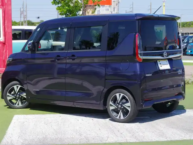 日産 ルークス HWS Gターボ プロパイロットED 千葉県 2021(令3)年 0.9万km アメジストパープル エマージェンシーブレーキ/プロパイロット/インテリジェントクルーズコントロール/ハンズフリー両側パワースライドドア/純正SDナビ/地デジTV/【DVD/CD再生機能　Bluetooth接続】/アラウンドビューモニター/ドライブレコーダー（DJ4-D）/革巻きステアリング/ステアリングスイッチ/ETC/LEDヘッドライト/フォグライト/ウインカーミラー/コーナーセンサー/純正15インチアルミホイル/サイド/カーテン/ニーエアバッグ/インテリジェントキー