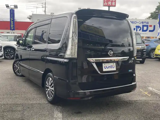 日産 セレナ HWS S HV Vセレ +Sefty 静岡県 2015(平27)年 9.5万km ダイヤモンドブラック (株)IDOMが運営する【じしゃロン焼津店】の自社ローン専用車両になります。こちらは現金またはオートローンご利用時の価格です。自社ローンご希望の方は別途その旨お申付け下さい/【じしゃロン個店占有の為　落札禁止】/純正8インチSDナビ（MM514D-L）/FM/AM/CD/DVD/地デジ/USB/SD/Bluetooth/エマージェンシーブレーキ/横滑り防止装置/レーンキープアシスト/クルーズコントロール/バックカメラ/ETC/両側パワースライドドア/LEDヘッドライト/オートライト/フォグランプ/ドアバイザー/純正アルミホイール/８人乗り/WAC/プッシュスタート/スマートキー/スペアキー１本/取説/保証書