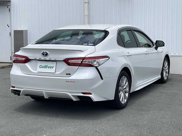 トヨタ カムリ WS 三重県 2019(平31)年 3.4万km プラチナホワイトパールマイカ 衝突軽減　レーンキープ　純正９型ナビ　フルセグＴＶ　ＣＤ　Ｂｌｕｅｔｏｏｔｈ　バックカメラ　ドラレコ　追従型クルコン　コーナーセンサー　オートマチックハイビーム　パドルシフト　ハーフレザーシート　スマートキー　プッシュスタート　USB　ビルトインETC　オートライト　ステアリングスイッチ　横滑り防止　純正アルミ　純正フロアマット　電動格納ミラー