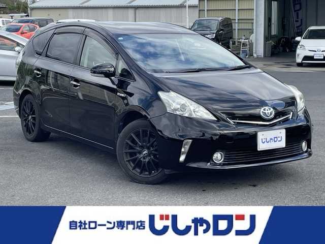 トヨタ プリウス α S Lセレクション 茨城県 2014(平26)年 12.7万km ブラック (株)IDOMが運営する【じしゃロン水戸店】の自社ローン専用車両になりますこちらは現金またはオートローンご利用時の価格です。自社ローンご希望の方は別途その旨お申付け下さい/SDナビ/フルセグ/Bluetooth/バックカメラ/ビルトインETC/HIDヘッドライト