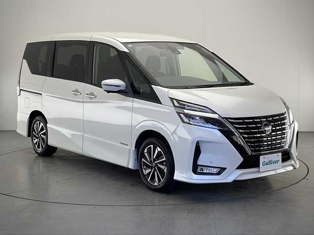 日産 セレナ ハイウェイスター V 宮崎県 2022(令4)年 4.3万km クリスタルホワイトパール プロパイロット/エマ―ジェンシーブレーキ/LDW(車線逸脱警報）/LDP（車線逸脱防止支援）/BSW(後側方車両検知警報）/BSI(後側衝突防止支援）/速度標識表示/道路標識表示/オートマチックハイビーム/クリアランスソナー/インテリジェントルームミラー/純正7インチSDナビ/フルセグTV/アラウンドビューモニター/両側パワースライドドア/ハンズフリーオートスライドドア/LEDヘッドライト/ビルトインETC/純正16インチAW/純正ドライブレコーダー（DJ4-D)/アイドリングストップ/スマートキー×2/保証書/取扱説明書