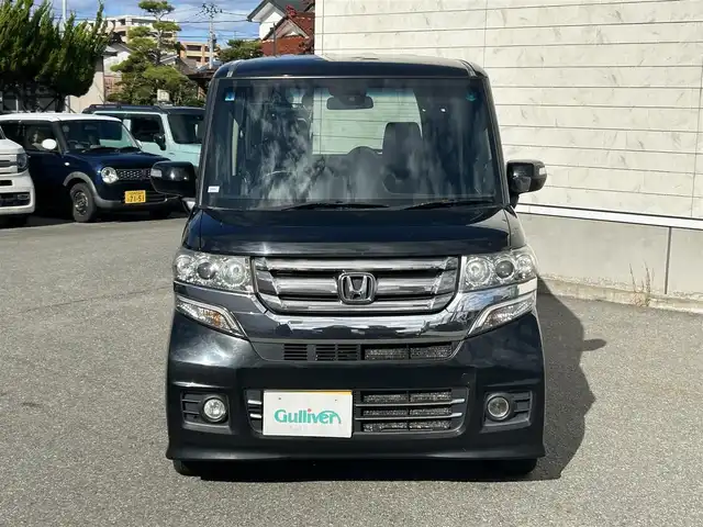 ホンダ Ｎ ＢＯＸ カスタム G Lパッケージ 山形県 2015(平27)年 13.7万km スマートブラック 社外SDナビ/フルセグTV/Bluetooth/DVD再生/横滑り防止装置/盗難防止装置/片側パワースライドドア/ベンチシート/純正フロアマット/社外AW/スマートキー