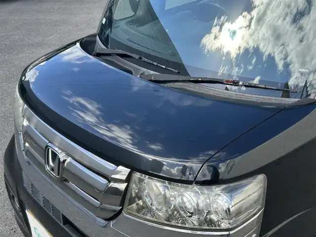 ホンダ Ｎ ＢＯＸ カスタム G Lパッケージ 山形県 2015(平27)年 13.7万km スマートブラック 社外SDナビ/フルセグTV/Bluetooth/DVD再生/横滑り防止装置/盗難防止装置/片側パワースライドドア/ベンチシート/純正フロアマット/社外AW/スマートキー