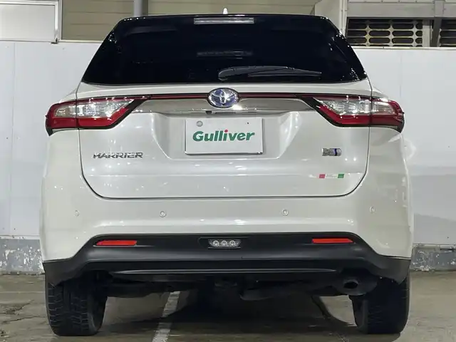 トヨタ ハリアー ハイブリッド プログレス メタル&レザーP 青森県 2017(平29)年 11万km ホワイトパールクリスタルシャイン 純正ＳＤナビＴＶパノラミックビューモニター/レザーシート/電動シート＆シートヒーター/パワーバックドア/ＡＣ１００V/クリアランスソナー/ＬＥＤヘッドライト/社外１７ＡＷ積み込み/純正１８ＡＷ/スマートキー／カードキー/セーフティセンスP/新車時保証書/取扱説明書