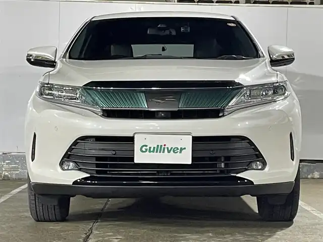 トヨタ ハリアー ハイブリッド プログレス メタル&レザーP 青森県 2017(平29)年 11万km ホワイトパールクリスタルシャイン 純正ＳＤナビＴＶパノラミックビューモニター/レザーシート/電動シート＆シートヒーター/パワーバックドア/ＡＣ１００V/クリアランスソナー/ＬＥＤヘッドライト/社外１７ＡＷ積み込み/純正１８ＡＷ/スマートキー／カードキー/セーフティセンスP/新車時保証書/取扱説明書