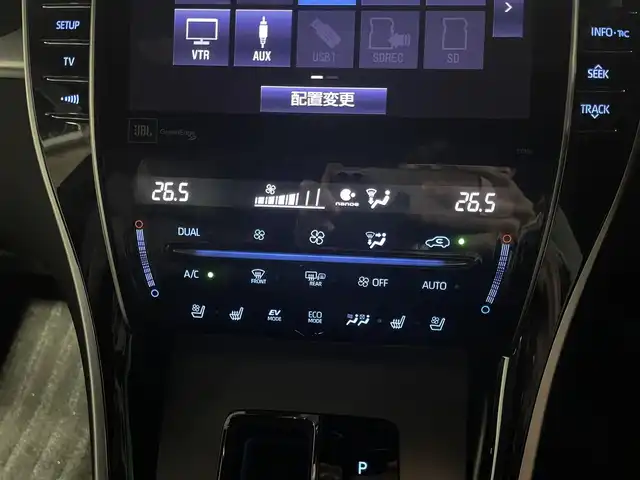 トヨタ ハリアー ハイブリッド プログレス メタル&レザーP 青森県 2017(平29)年 11万km ホワイトパールクリスタルシャイン 純正ＳＤナビＴＶパノラミックビューモニター/レザーシート/電動シート＆シートヒーター/パワーバックドア/ＡＣ１００V/クリアランスソナー/ＬＥＤヘッドライト/社外１７ＡＷ積み込み/純正１８ＡＷ/スマートキー／カードキー/セーフティセンスP/新車時保証書/取扱説明書