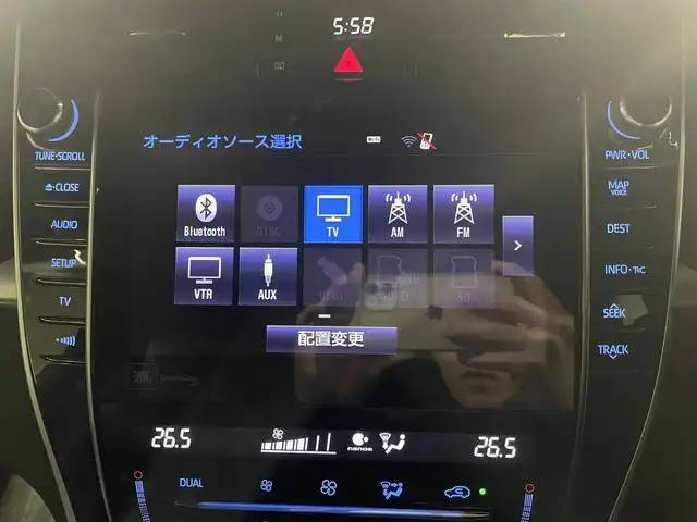 トヨタ ハリアー ハイブリッド プログレス メタル&レザーP 青森県 2017(平29)年 11万km ホワイトパールクリスタルシャイン 純正ＳＤナビＴＶパノラミックビューモニター/レザーシート/電動シート＆シートヒーター/パワーバックドア/ＡＣ１００V/クリアランスソナー/ＬＥＤヘッドライト/社外１７ＡＷ積み込み/純正１８ＡＷ/スマートキー／カードキー/セーフティセンスP/新車時保証書/取扱説明書