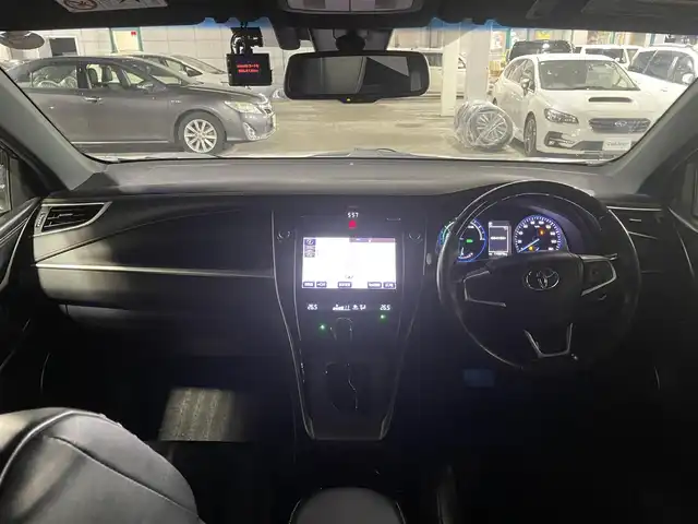 トヨタ ハリアー ハイブリッド プログレス メタル&レザーP 青森県 2017(平29)年 11万km ホワイトパールクリスタルシャイン 純正ＳＤナビＴＶパノラミックビューモニター/レザーシート/電動シート＆シートヒーター/パワーバックドア/ＡＣ１００V/クリアランスソナー/ＬＥＤヘッドライト/社外１７ＡＷ積み込み/純正１８ＡＷ/スマートキー／カードキー/セーフティセンスP/新車時保証書/取扱説明書