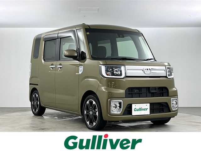 ダイハツ ウェイク G ターボ　レジャーエディション SA Ⅱ 愛知県 2016(平28)年 1.8万km オフビートカーキM プッシュスタート/社外ディスプレイオーディオ【CD/USB/iPod】/スマートキー/AAC/ETC/バックカメラ/両側パワースライドドア/LEDライト/オートライト/フォグランプ/ベンチシート/純正ドアバイザー/オート電動格納ドアミラー/室内LED/横滑り防止装置/レーンキープアシスト/衝突軽減ブレーキ/W＋サイドエアバック/純正フロアマット/純正アルミホイール
