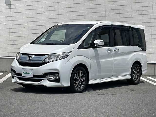 ホンダ ステップワゴン スパーダ 山形県 2016(平28)年 8.4万km ホワイトオーキッドパール 禁煙車/バックカメラ/アダプティブクルーズコントロール/車線維持支援システム/純正ナビ/（FM/AM/CD/DVD/SD/BT)/フルセグTV/ドライブレコーダー/ETC/片側パワースライドドア/LEDヘッドライト/わくわくゲート/16インチ純正アルミホイール/スペアキー/スマートキー/プッシュスタート