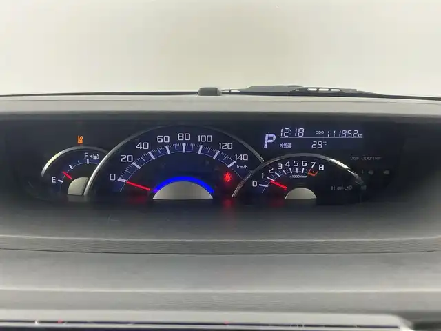 ダイハツ タント カスタム RS トップED SAⅡ 大分県 2016(平28)年 11.2万km ブラックマイカメタリック 社外SDナビ/（フルセグ/CD/DVD/Bluetooth）/スマートアシストII/・衝突軽減ブレーキ/・踏み間違え防止/・車線逸脱警報機能/バックカメラ/革調シートカバー/両側パワースライドドア/オートリトラミラー/純正アルミホイール/オートライト/LEDヘッドライト/スマートキー・プッシュスタート/保証書・取扱説明書