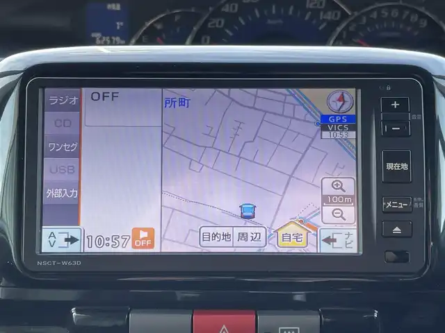 ダイハツ タント Gスペシャル 群馬県 2013(平25)年 6.3万km ブラックマイカメタリック ワンオーナー/社外SDナビ　NSCT-W63D/　(CD ワンセグ AM FM)/片側パワースライドドア/バックカメラ/アイドリングストップ/スマートキー/ウィンカーミラー/フォグランプ/ベンチシート/純正フロアマット/ドアバイザー/取扱説明書/保証書