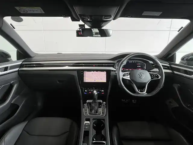 フォルクスワーゲン ＶＷ アルテオン TSI 4モーション Rライン 山形県 2022(令4)年 2.8万km 黒 純正ナビ/360°カメラ/フルセグTV/ALPINE後席モニター/アダプティブクルーズコントロール/シートヒーター/Rラインレザーシート/パドルシフト/ドライブレコーダー/純正AW付きスタッドレス車載/電動リアゲート/フットオープナー