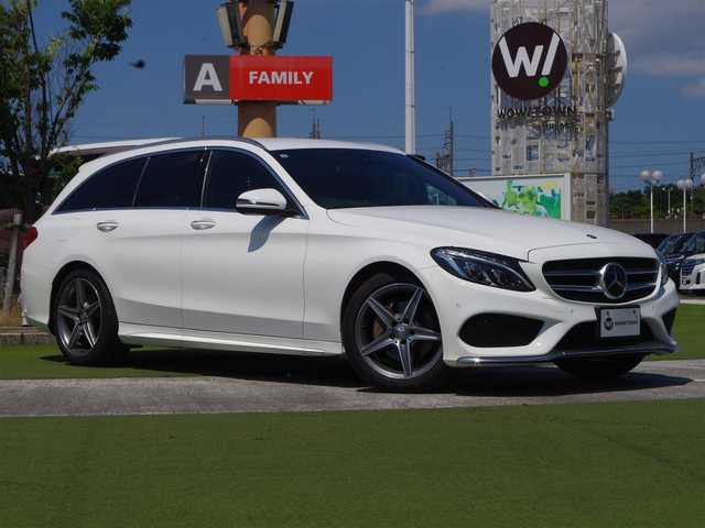 メルセデス・ベンツ Ｃ２００ ワゴン スポーツ 本革 千葉県 2015(平27)年 4.8万km ポーラホワイト PRE-SAFEブレーキ/レーンキープアシスト/ブラインドスポットアシスト/アテンションアシスト/ディストロニック/パワーバックドア/ブラックレザーシート/前席パワーシート/シートヒーター/純正HDDナビ/地デジTV/【DVD/CD再生機能　　Bluetooth接続】/バックカメラ/革巻きステアリング/ステアリングスイッチ/パドルシフト/ETC（DSRC）/LEDヘッドライト/フォグライト/ウインカーミラー/パークトロニック/純正18インチアルミホイル/サイド/カーテンエアバッグ/キーレスゴー