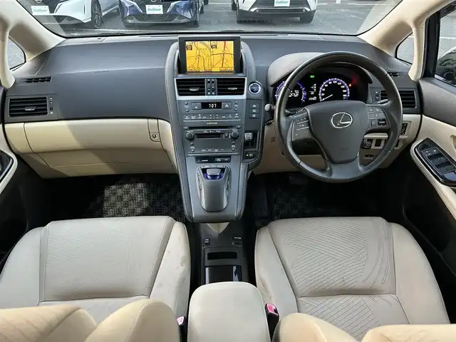 レクサス ＨＳ 250h 徳島県 2009(平21)年 12.3万km ブラックオパールマイカ 純正HDDナビ/　AM/FM/DISC/HDD/AUX/フルセグ/MD/USB/ETC/クルーズコントロール/バックカメラ/ヘッドライトウォッシャー/パワーシート/社外フロアマット/スマートキー/プッシュスタート/ドアバイザー/LEDヘッドライト/PWR MODE/ECO MODE/EV MODE/取扱説明書/新車時保証書