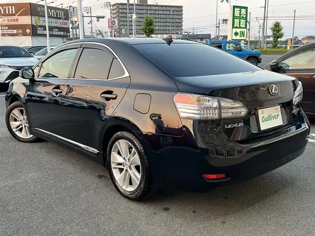 レクサス ＨＳ 250h 徳島県 2009(平21)年 12.3万km ブラックオパールマイカ 純正HDDナビ/　AM/FM/DISC/HDD/AUX/フルセグ/MD/USB/ETC/クルーズコントロール/バックカメラ/ヘッドライトウォッシャー/パワーシート/社外フロアマット/スマートキー/プッシュスタート/ドアバイザー/LEDヘッドライト/PWR MODE/ECO MODE/EV MODE/取扱説明書/新車時保証書