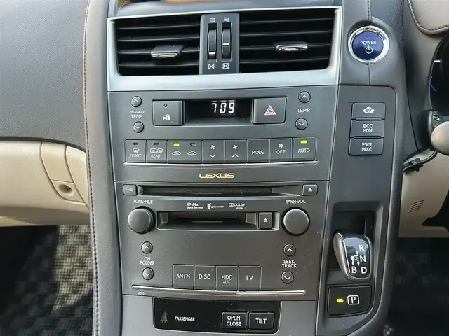 レクサス ＨＳ 250h 徳島県 2009(平21)年 12.3万km ブラックオパールマイカ 純正HDDナビ/　AM/FM/DISC/HDD/AUX/フルセグ/MD/USB/ETC/クルーズコントロール/バックカメラ/ヘッドライトウォッシャー/パワーシート/社外フロアマット/スマートキー/プッシュスタート/ドアバイザー/LEDヘッドライト/PWR MODE/ECO MODE/EV MODE/取扱説明書/新車時保証書