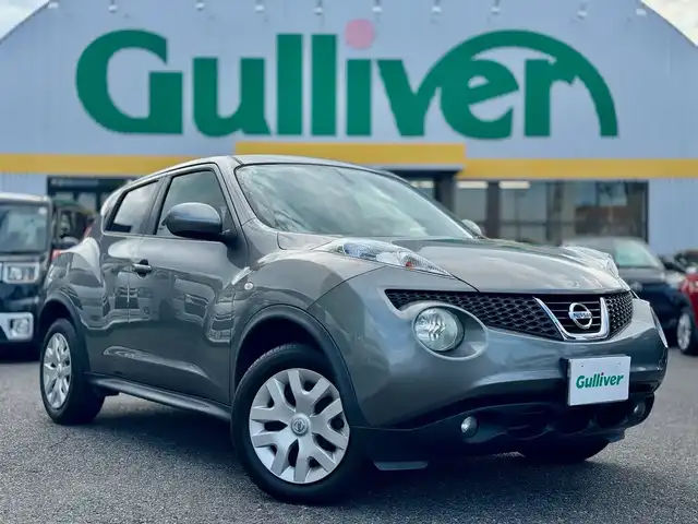 日産 ジューク 15RX タイプV 滋賀県 2013(平25)年 8.8万km ガンＭ 純正フルセグナビ/　フルセグ Bluetooth CD DVD SD AM FM/バックカメラ/ビルトインETC/スマートキー×2/プッシュスタート/取扱説明書/保証書/電動格納ミラー/パワーステアリング/パワーウィンドウ/