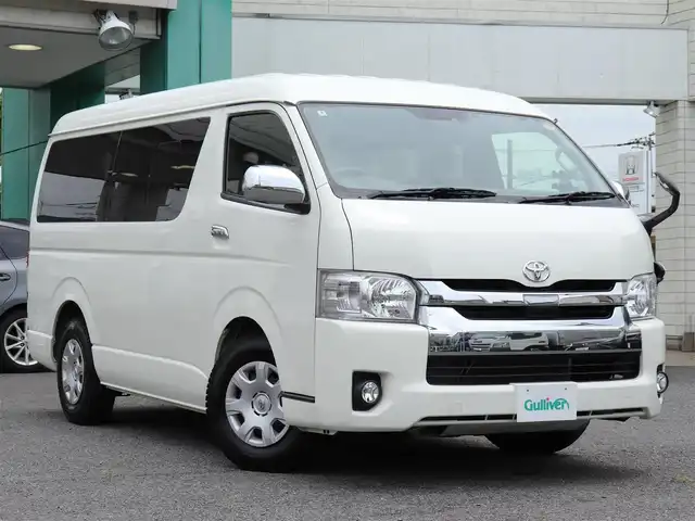 トヨタ ハイエース GL ロング 神奈川県 2020(令2)年 0.8万km 白 純正フリップダウンモニター/片側パワースライドドア/ビルトイETC/ドラレコ（前後）/純正フロアマット/フルセグTV/バックカメラ/イージークロザーバックドア/オプティトロンメーター/プライバシーガラス/アクセサリーコンセント
